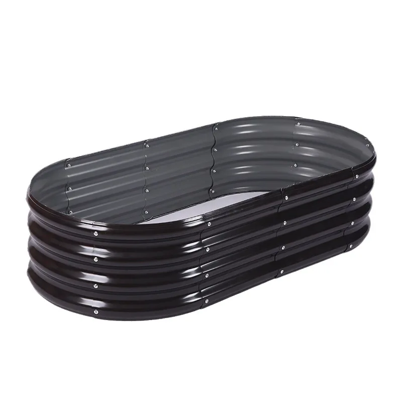 

Large courtyard vegetable bed outdoor gardening planting box metal galvanized sheet garden bed combined flower box
