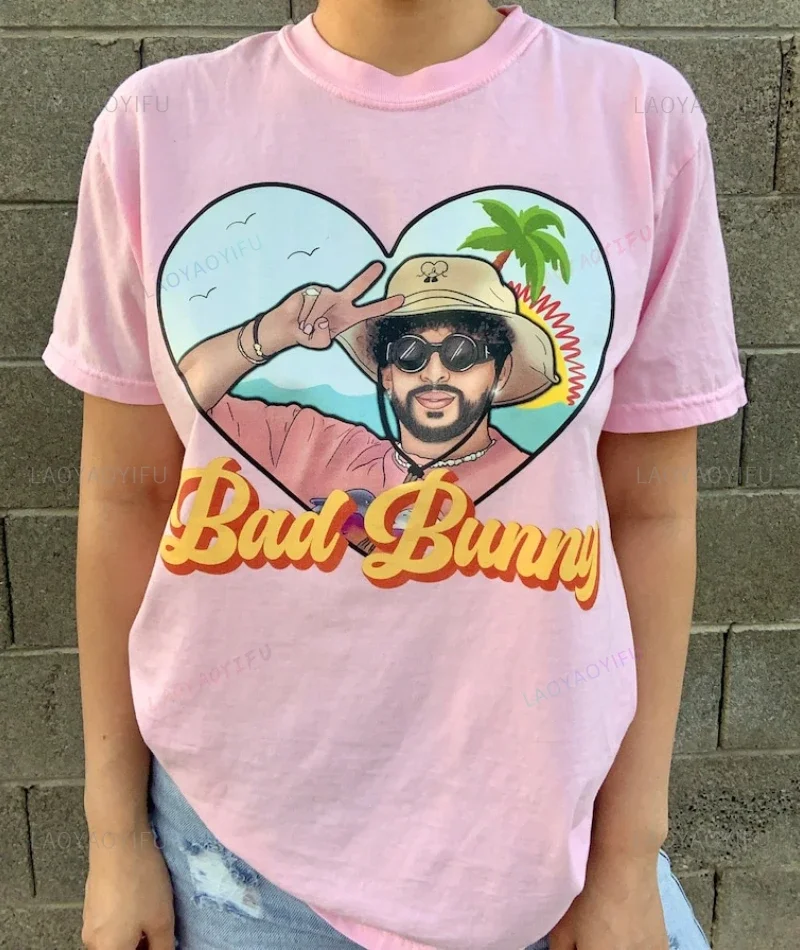 سيئة الأرنب 2022 ألبوم Un Verano Sin Ti امرأة الجرافيك تي شيرت مروحة تذكارية عالية الجودة القطن تي شيرت أفضل هدية بلايز المحملة