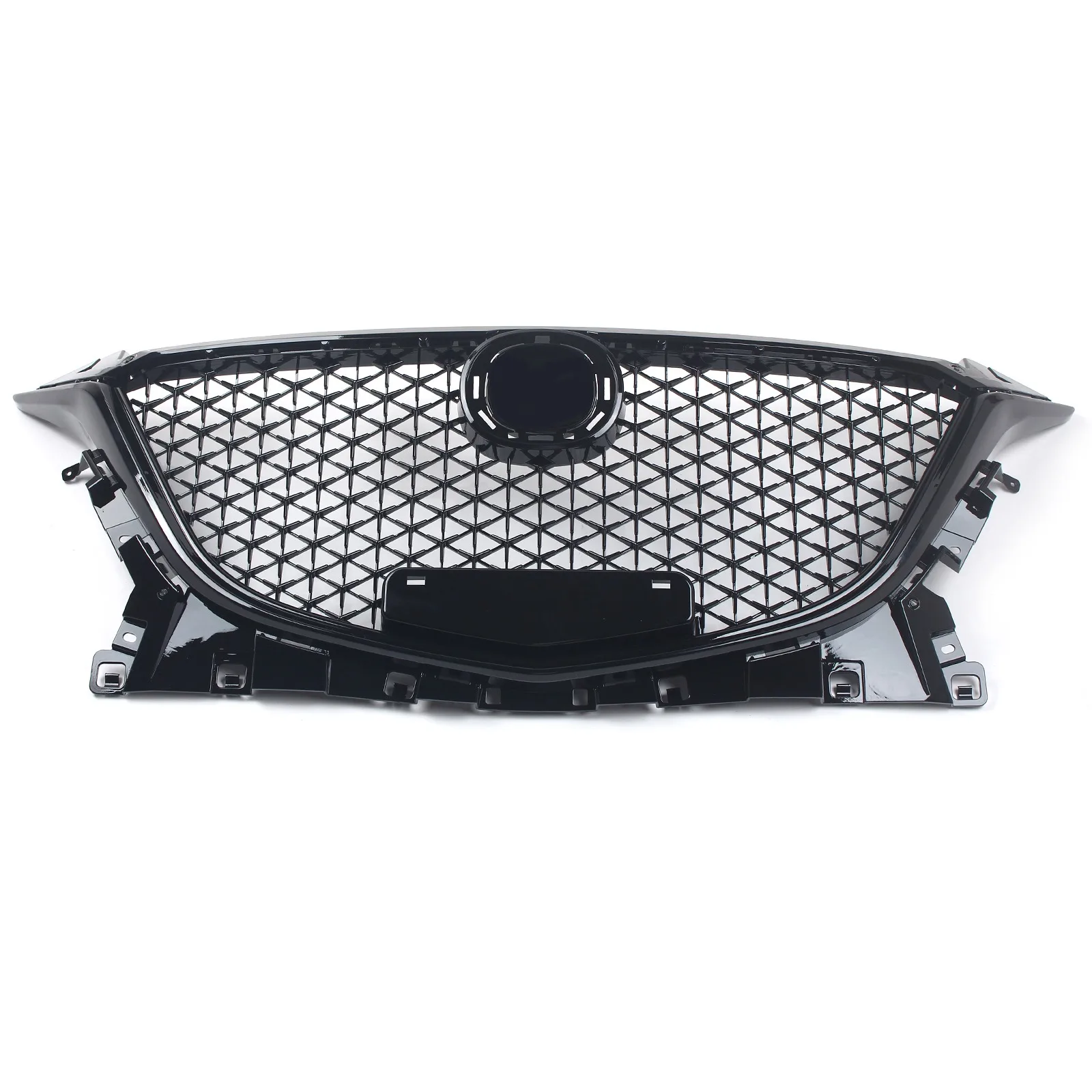 Car Front Grille Racing Grill For Mazda 3 Axela 2014 2015 2016 Honeycomb Style Black Upper Bumper Intake Hood Radiator Mesh Grid
