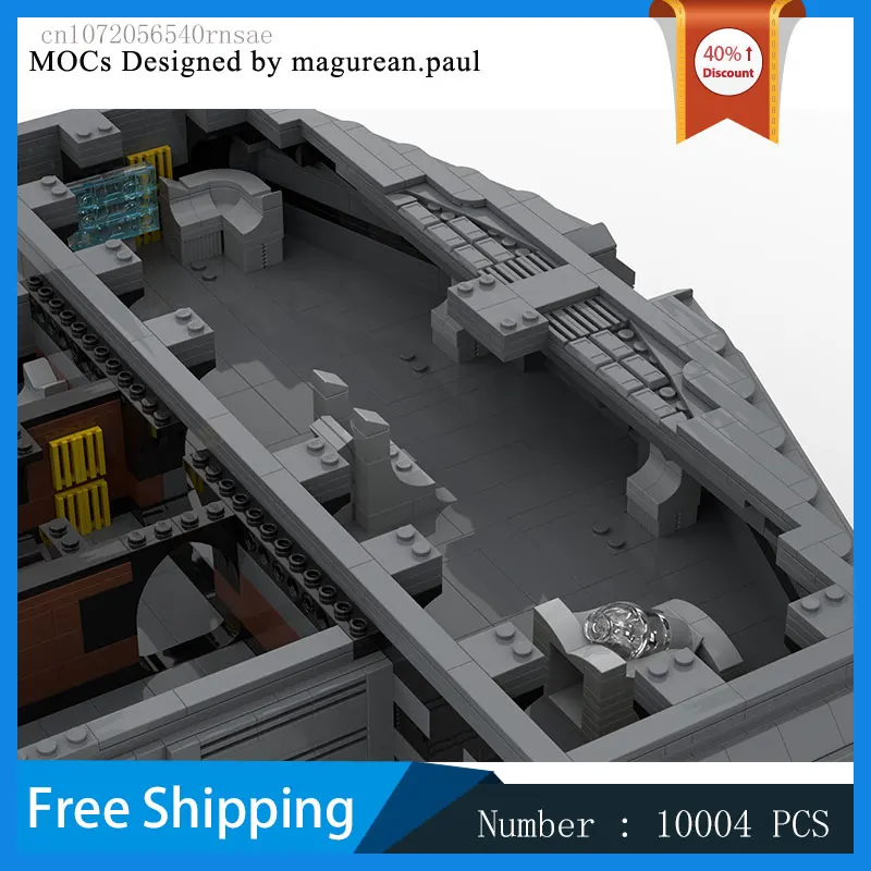 MOC Building Blocks Spaceship Mothership Battleship DIY Bricks Modular Model Assemble Toys Christmas Gift Birthday Presents