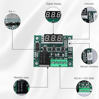 W1209 DC 12 V LED Digital Thermostat Temperature Controller,-50-110°C Temp Control Switch Module Board With Sensor Probe