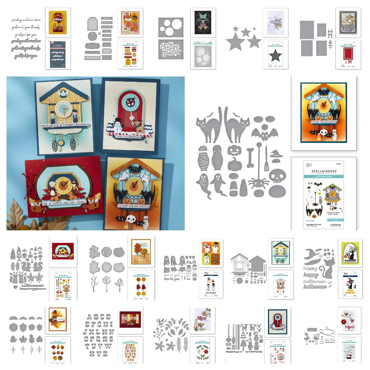 

Halloween Tick Tock Metal Cutting Dies Hot Foil for DIY Scrapbooking Diary Decoration Greeting Card Embossing Template 2025 New