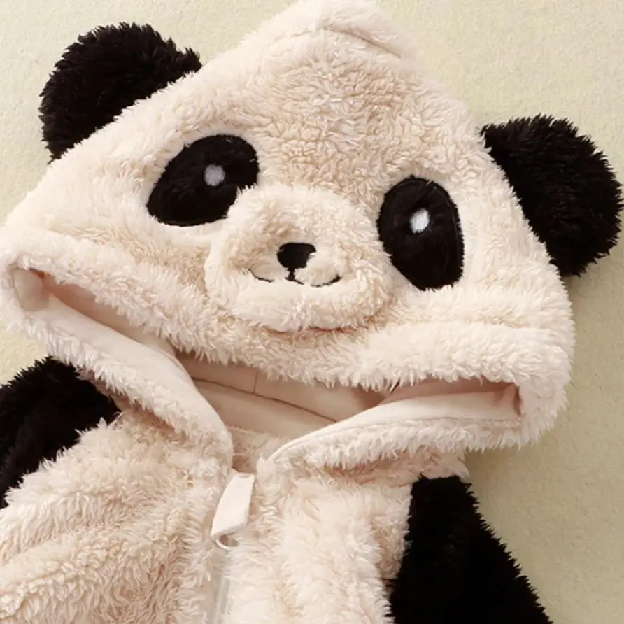 الشتاء ملابس الطفل لطيف الكرتون الدب الطفل السروال القصير منامة الرضع صبي الفتيات الحيوان زي سستة بذلة 0-24 أشهر #5