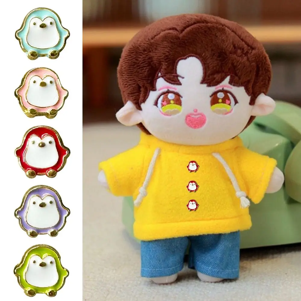 20pcs High Quality 8mm Doll Penguin Buttons Mini Handmade Coat Buckles DIY Doll Shoes Buckles 1/6 Doll Clothes Accessories