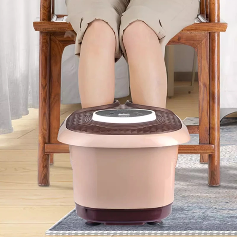 

Автоматический электрический спа-массажер для ног с 16 массажными роликами, ванна для замачивания с подогревом, светодиодный цифровой дисплей, умное управление