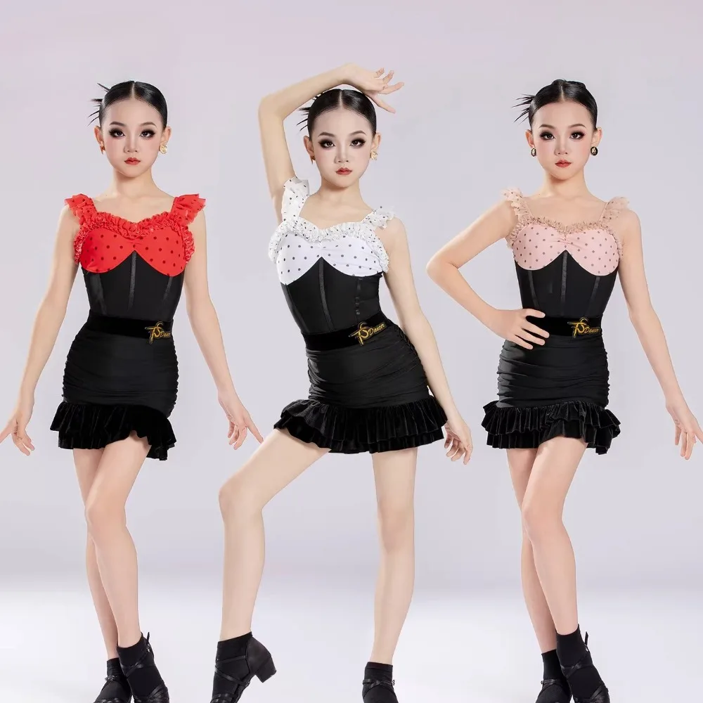 nouvelle-tenue-de-danse-pour-filles-style-latin-avec-pois-et-bretelles-tenue-de-performance-professionnelle