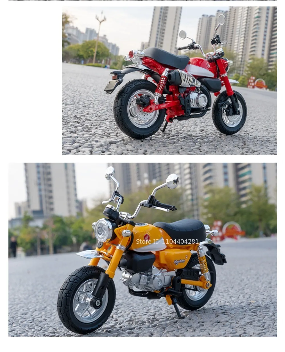 1:12 Honda Monkey CBR1000 Motorrad Modell Diecast Legierung Auto Spielzeug Vorderrad Lenkung Stoßdämpfung Funktion Fahrzeug Kind Geschenk – Detail 10