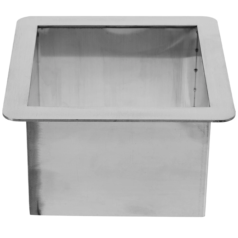 

Stainless Steel Trash Grommet Kitchen Counter Built-In Square Metal Waste Chute Grommet For Countertop Space-Saving Easy
