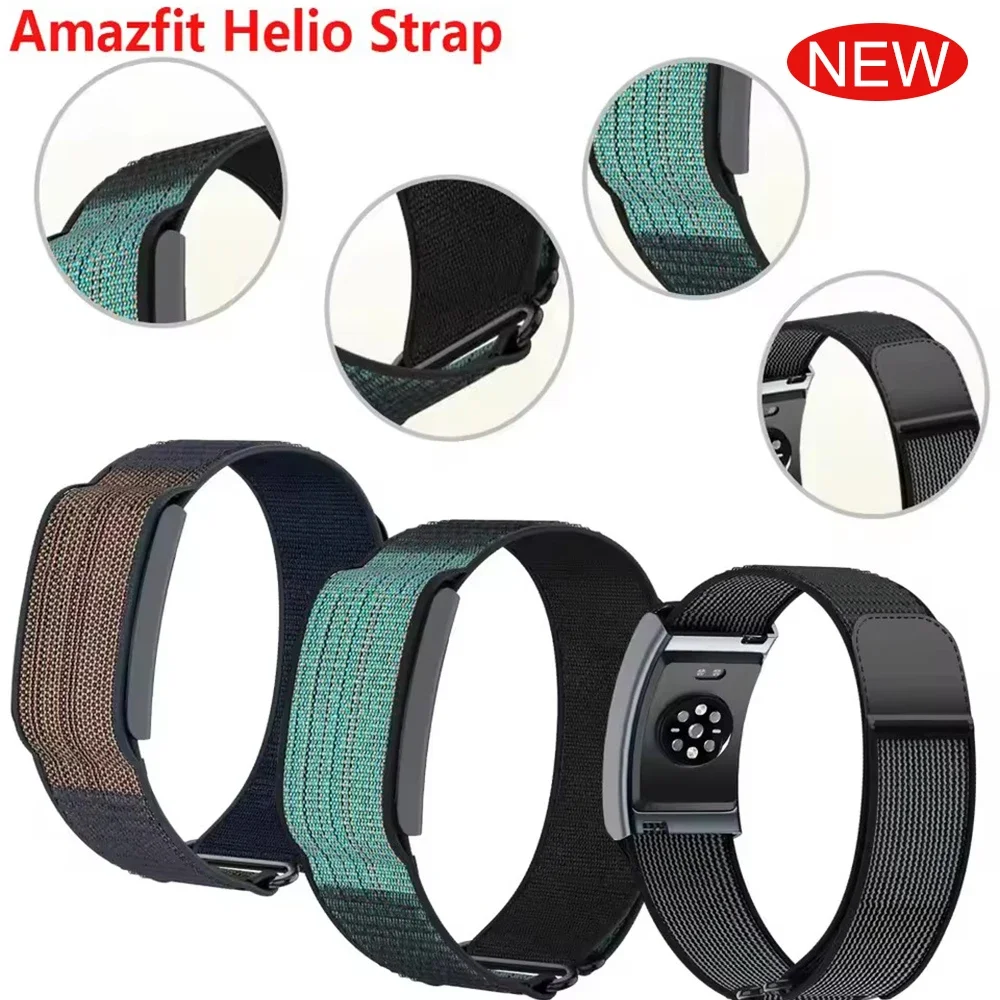 Premium 3 Sizes Optional Nylon Adjustable Bicep Armband Sport Replacement Correa Fitness Wristband For Amazfit Helio Tracker
