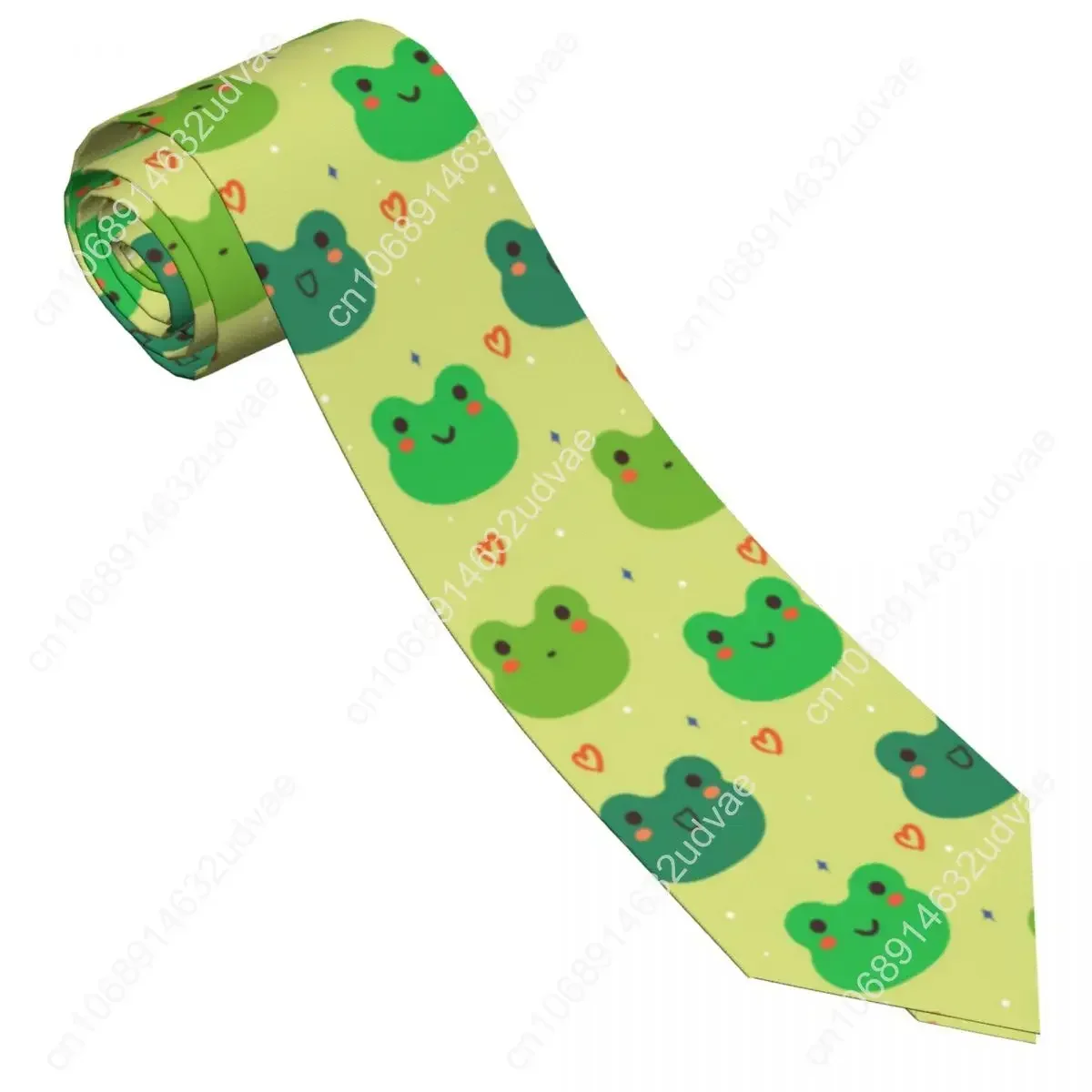 Classic Tie for Men Silk Mens Neckties for Wedding Party Business Adult Neck Tie Casual Cartoon Frog Cute Animal Tie