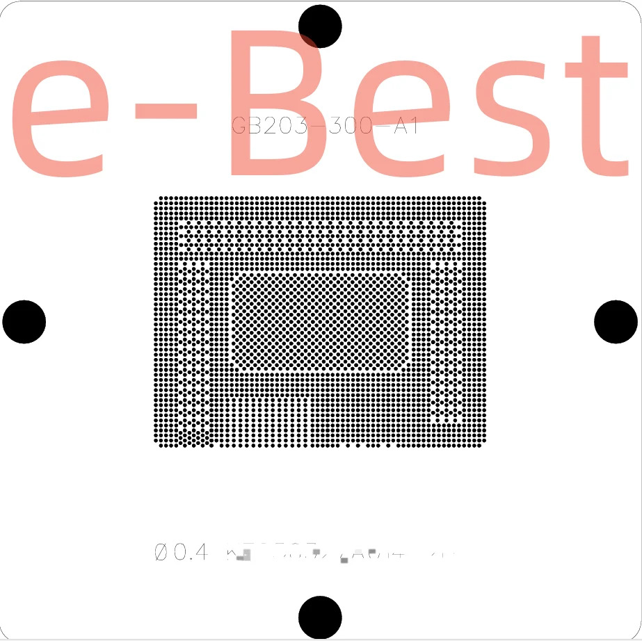 GeForce RTX5080 5070 RTX5070 RTX 5080 GB203-400-A1 GB203-300-A1 BGA3064 قالب استنسل الليزر 0.4 مللي متر