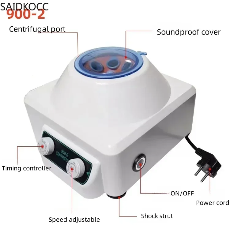 SAIDKOCC 900-2 / 900-1S Electric Centrifuge Experimental Instrument Desktop Stepless Speed Regulation Timing Centrifuge