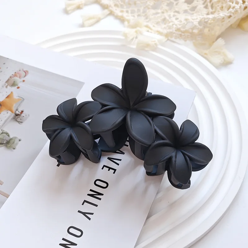 Korean Flower Hair Clips for Women Matte Solid Colors Claw Clip Exquisite Aesthetics Crab Hairpins Trendy Hair Jewelry Gifts New