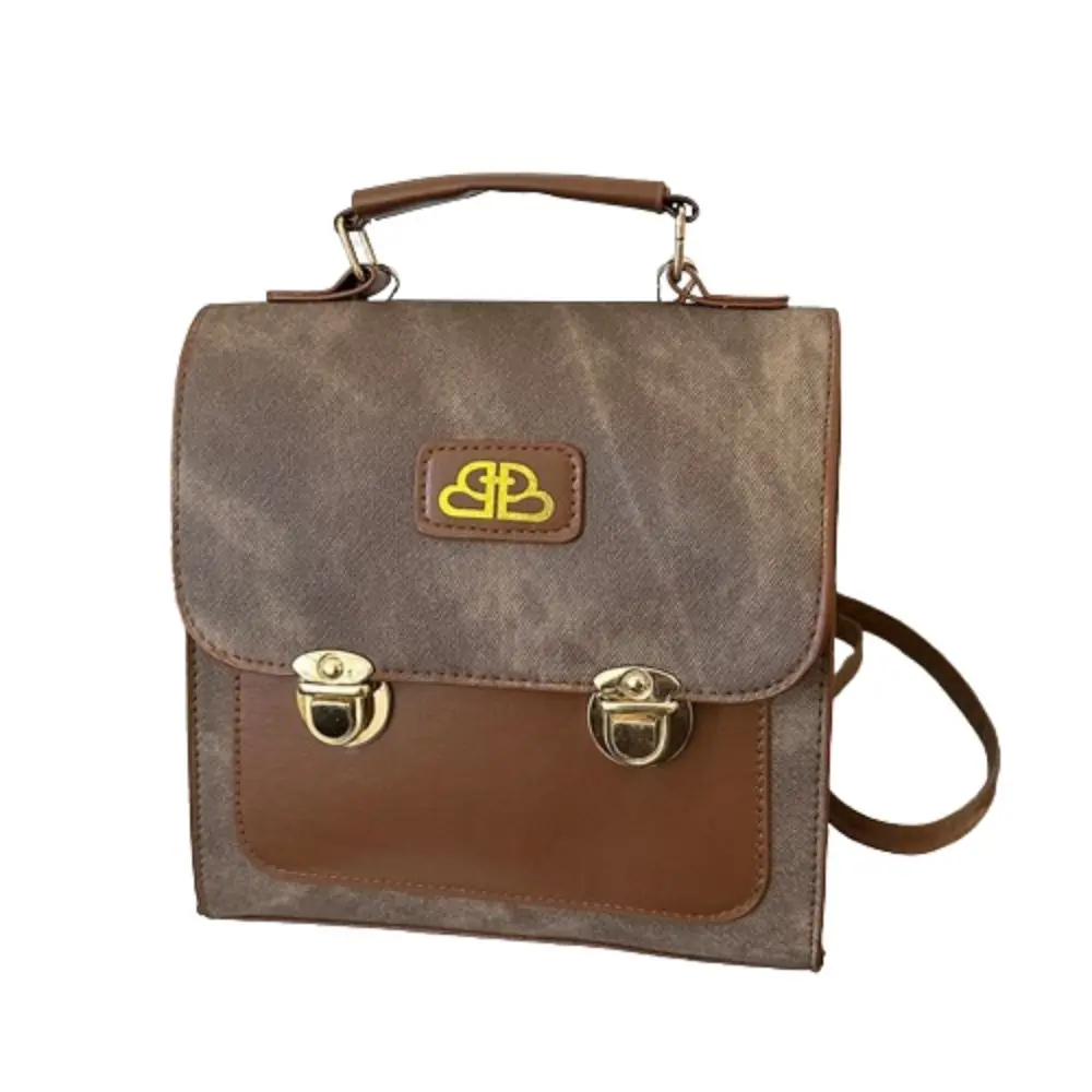 

Вместительный рюкзак 2-в-1 из имитации денима, двойного назначения, для отдыха и поездок на работу, многофункциональная сумка в стиле преппи, наплечная сумка для девочек