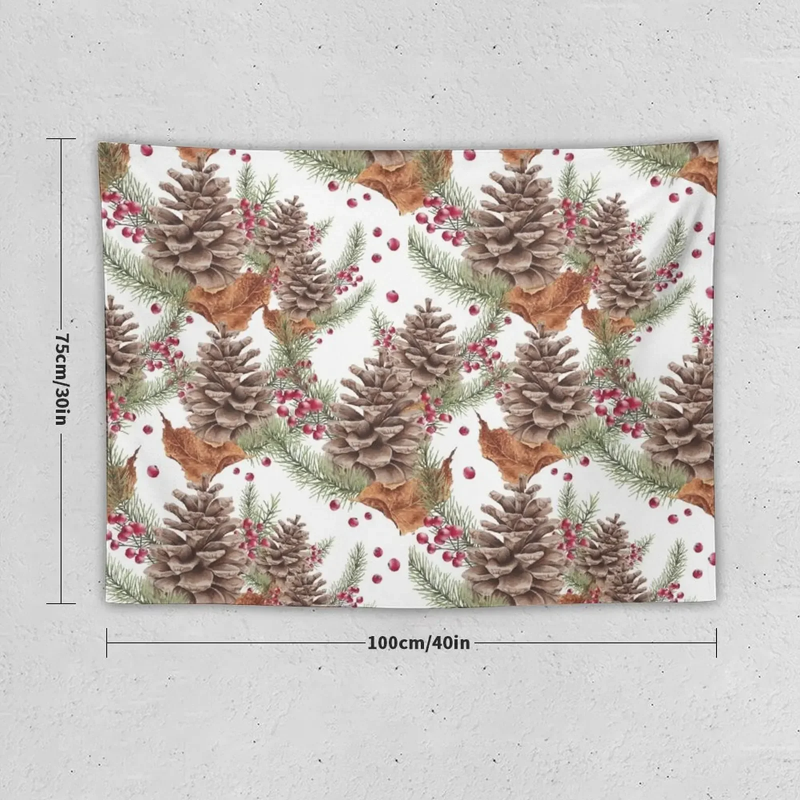 Festive Pinecone // Fine Art Tapestry Decoration Pictures Room Wall Cute Room Decor Room Decoration Aesthetic Tapestry