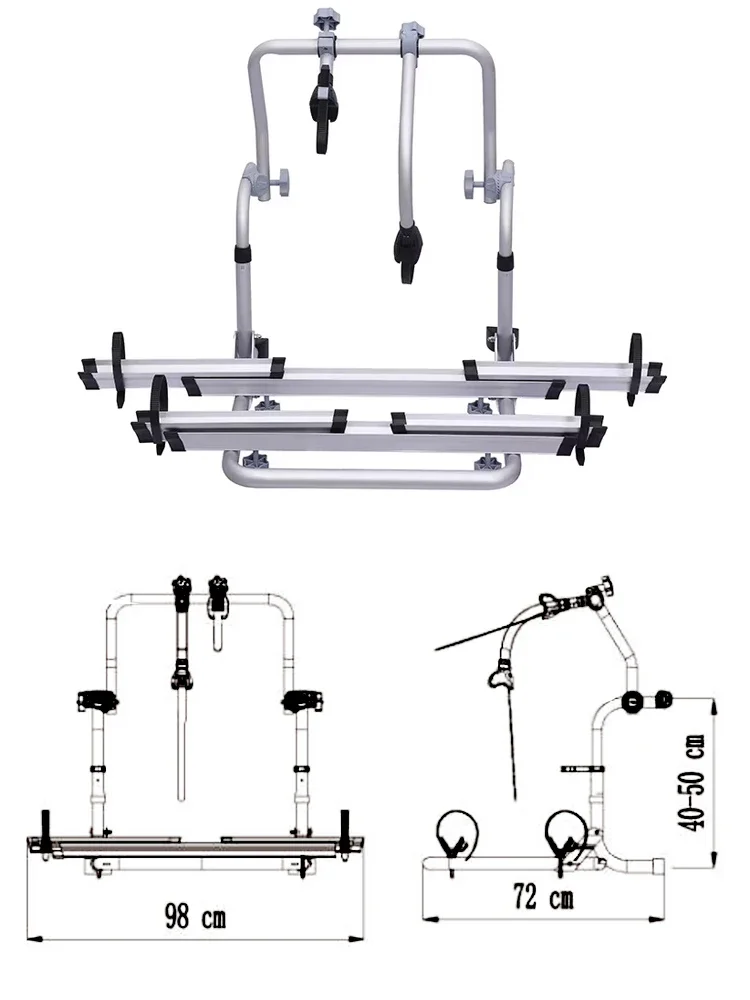 Datong for V90 Ford V362 RV Back type Double track Telescopic Aluminum Alloy Thickened Bicycle Frame Unblocking Plate