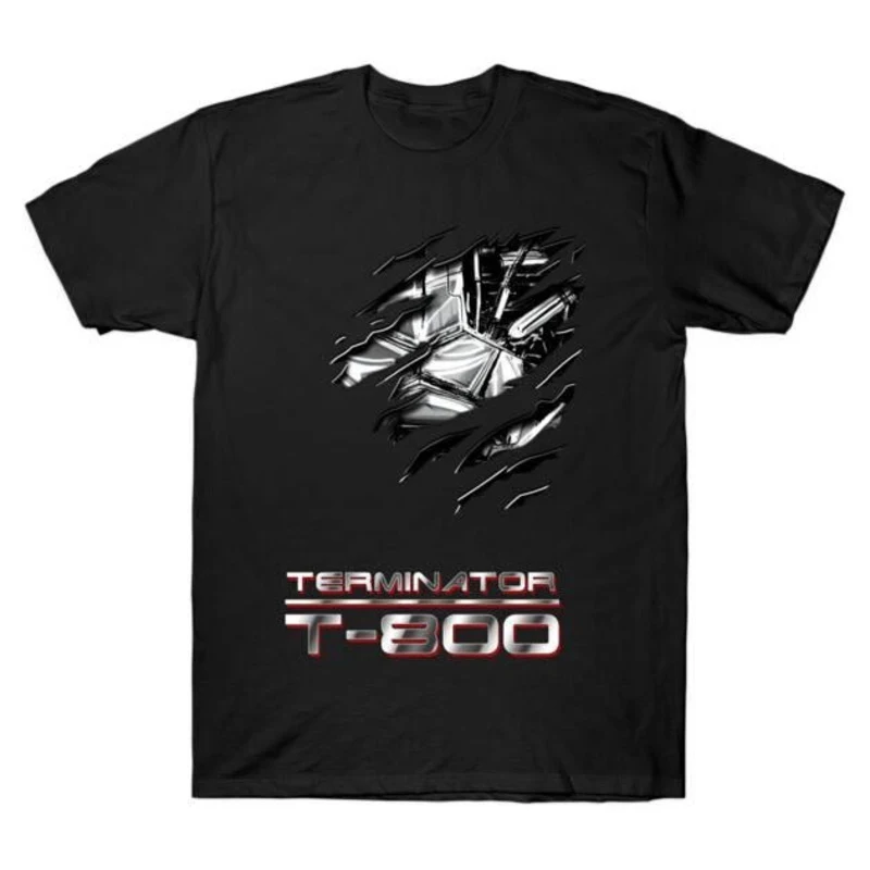 Terminator T-800 Retro sci fi Terminator Gift T Shirt 0614 Skynet Cyberdyne Systems Cyborg Graphic clothes US Size tops S-6XL