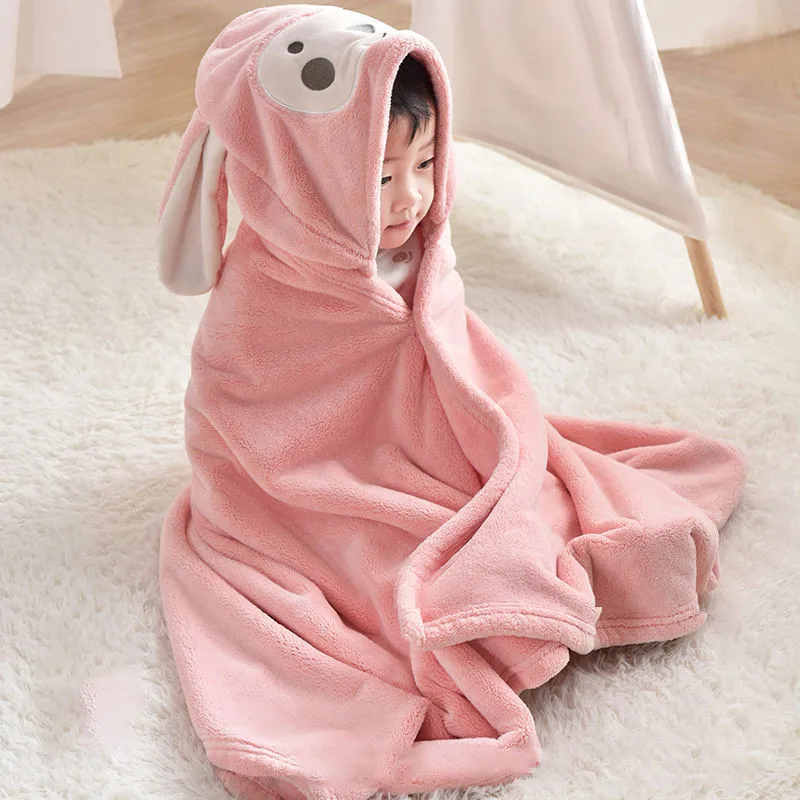 Baby bath towel, coral fleece super soft hooded towel, high absorbent bathrobe, suitable for boys and girls