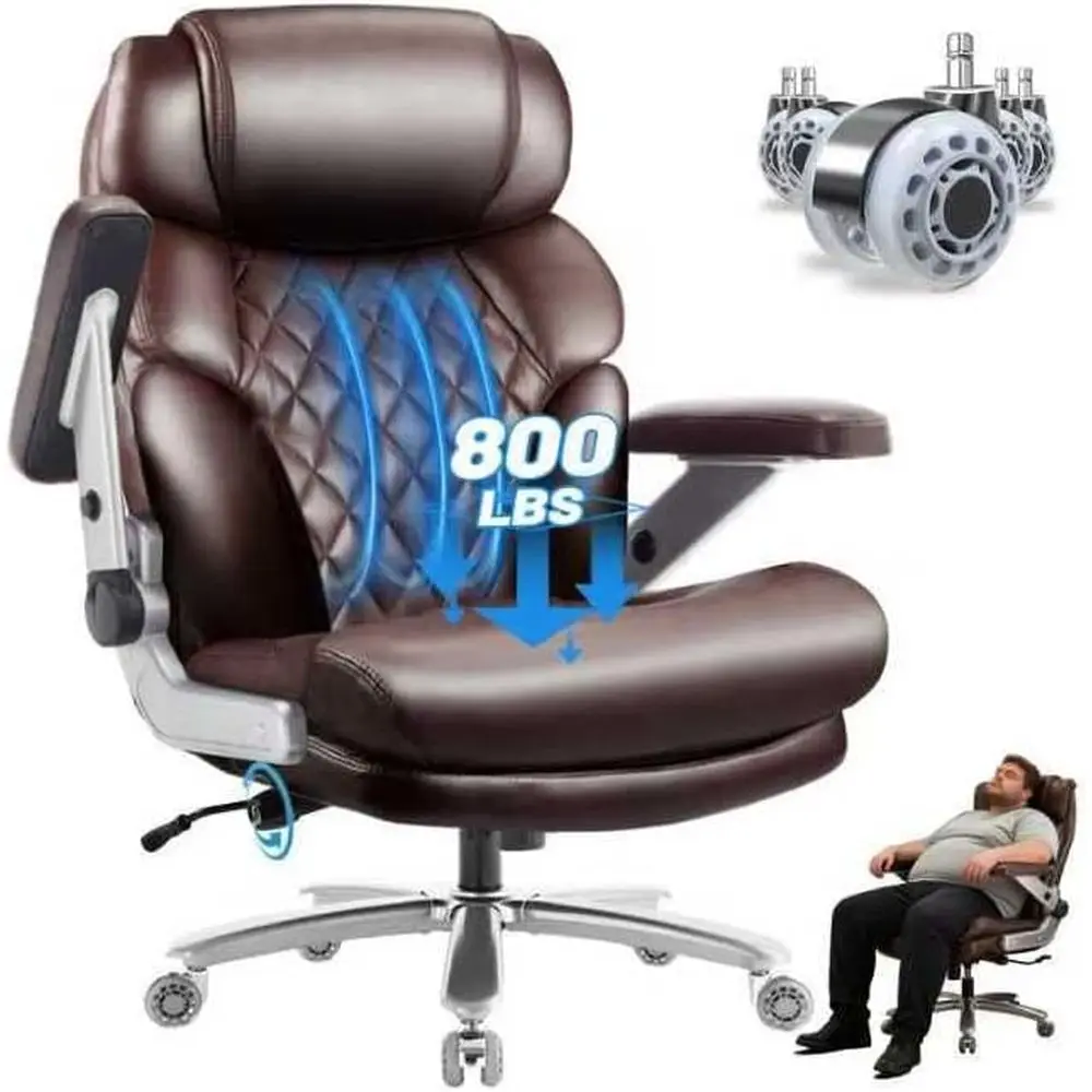 

Extra Wide High-Back Heavy Duty Office Chair for Big and Tall, Adjustable Lumbar Support, 5D Armrests