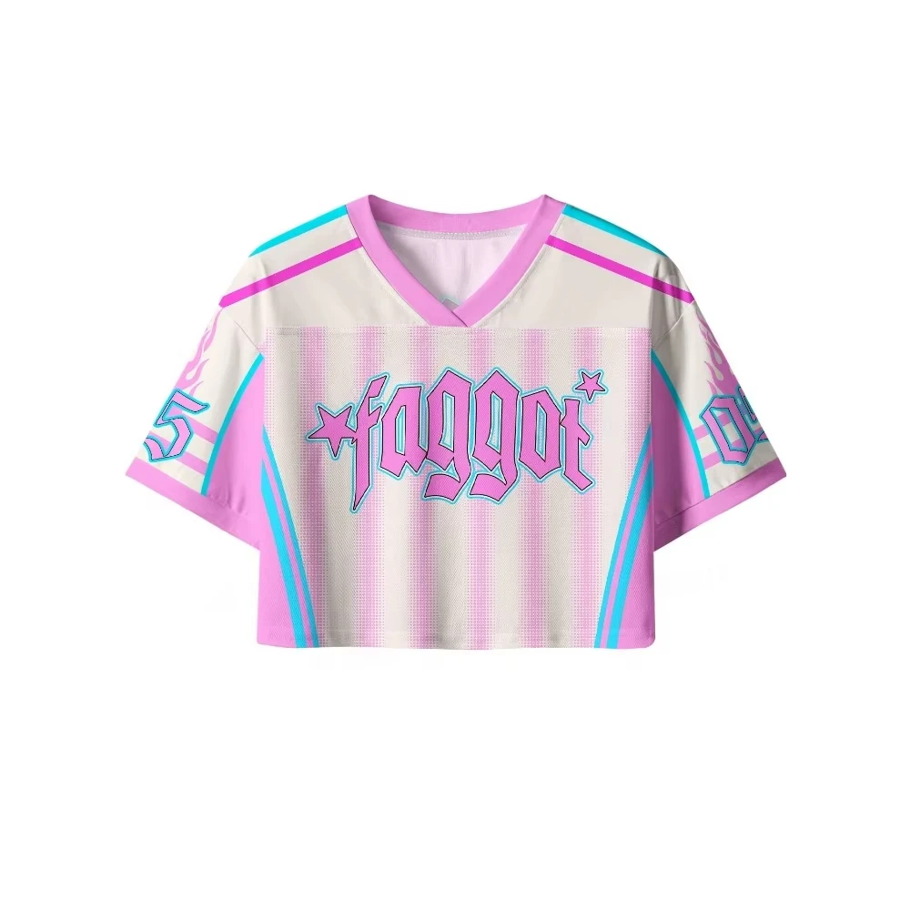Trendige Y2K-Sportbekleidung, beliebte Mesh-Sportbekleidung, Sport-Crop-Tops, Fußballtrikots, Damen- und Herrenbekleidung, Partnerlook für die Familie – Detail 4
