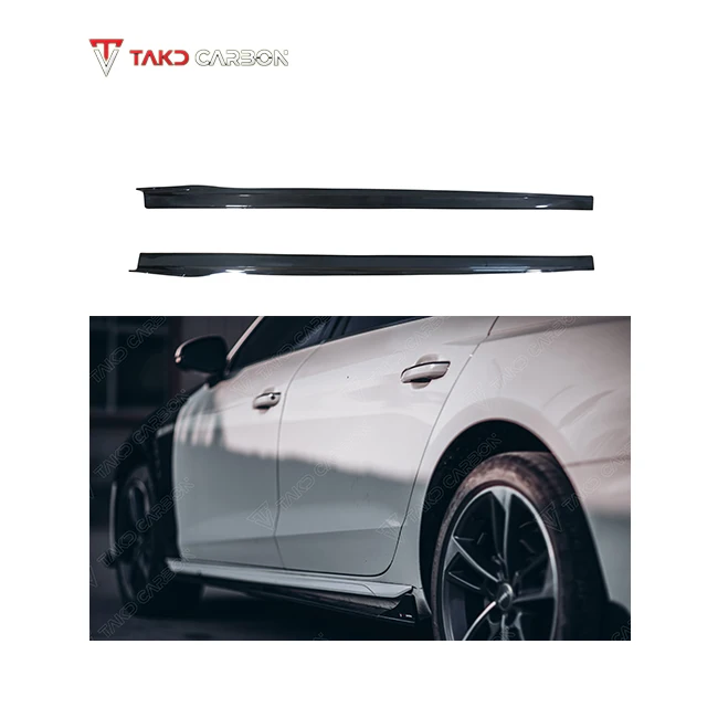 Perfect Fitment universal rear spoilers 100%Dry Carbon Fiber Added Side Skirts Extensions For AUDI A4 S4 PA B9.5 2020-UP