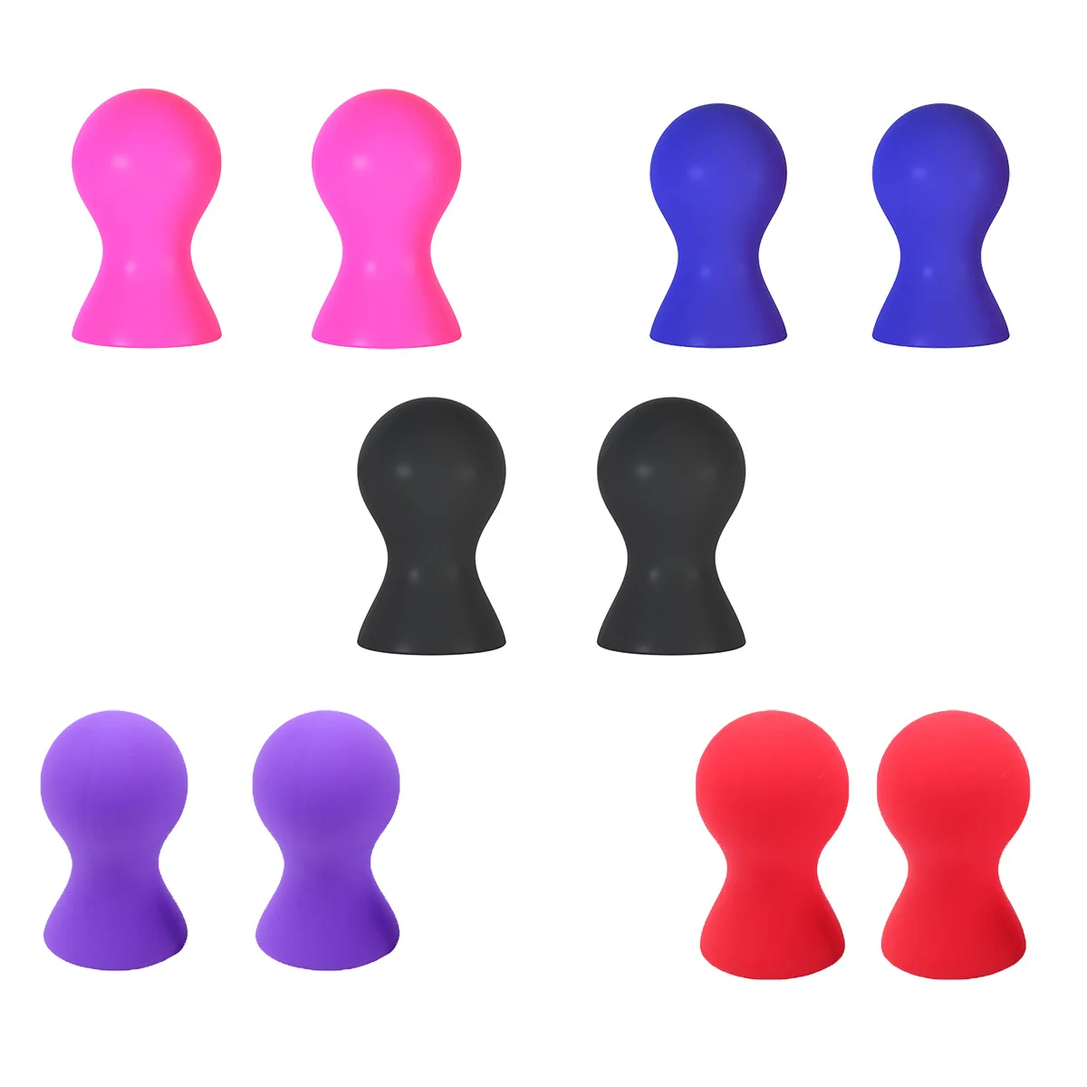 1 Pair Flirting Nipple Cover Silicone Vacuum Pumping Breast Enlargement Toys Nipple Suck Stimulator Adult Sex Games Sex Products