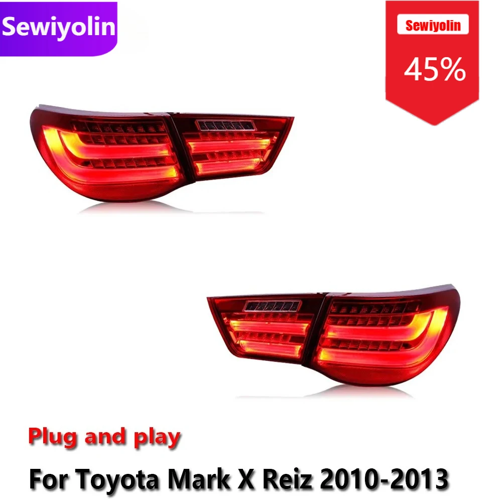 

Car DRL LED Tail Light Assemblies For Toyota Mark X Reiz 2010-2013 Auto Fog DRL Brake Turn Signal Lamp Plug And Play