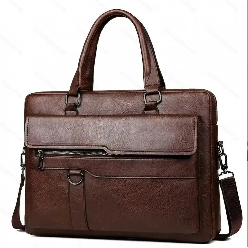

Men's Crossbody Bag Vintage Handbag Business Computer Bag Large Capacity Briefcase Multifunctional Travel Bag Shoulder Bag