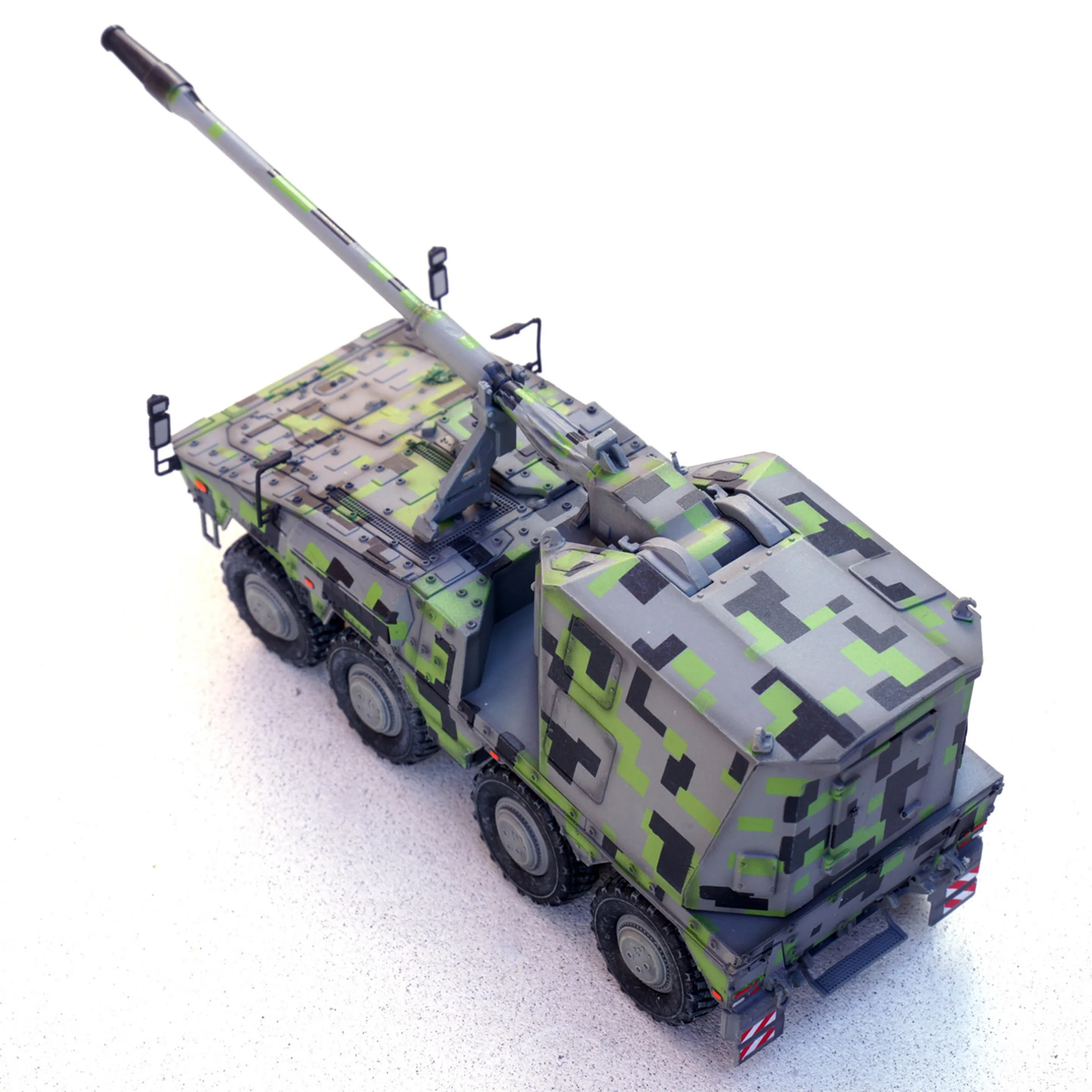 Spot 1: 72 P12253PB Boxer 155MM Self Propelled Cannon Model (Digital Camouflage) Static Finished Product Model