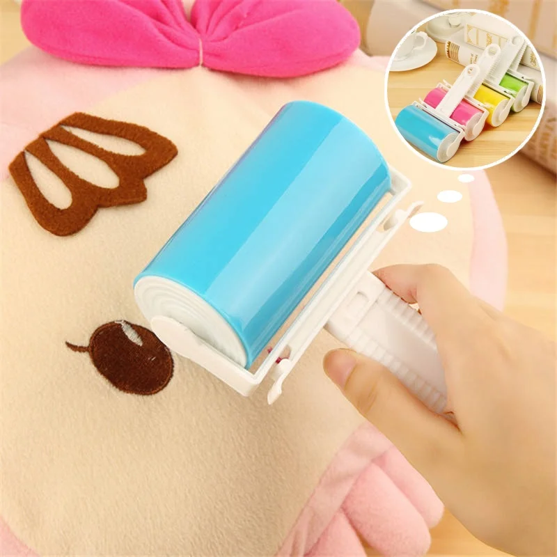 Washable Sticky Clothes Hair Duster Portable Foldable Lint Roller Pet Hair Sticker Remover Device