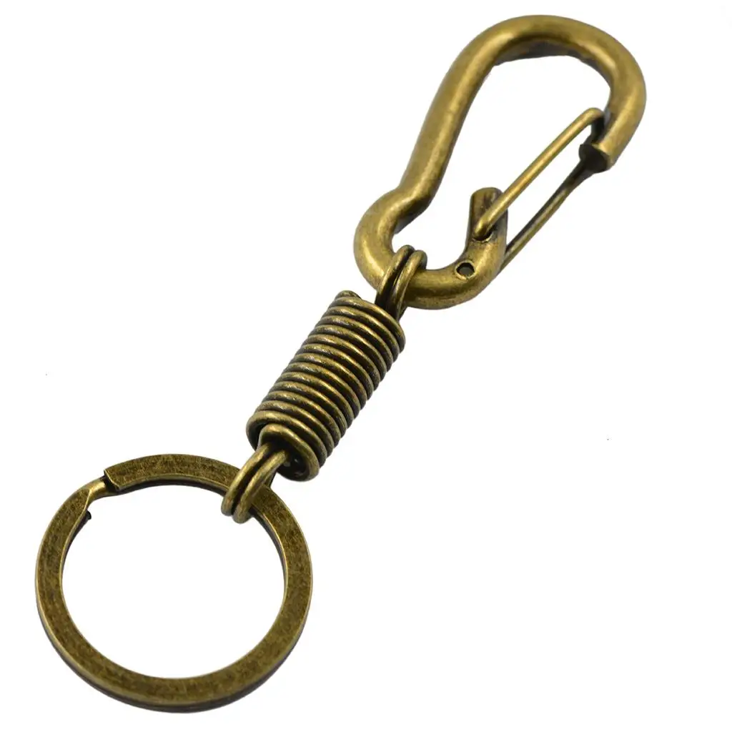 Keyring Carabiner High Strength Steel Snap Hook Swivel Clip Key Chain Buckle for Keys Outdoor Use