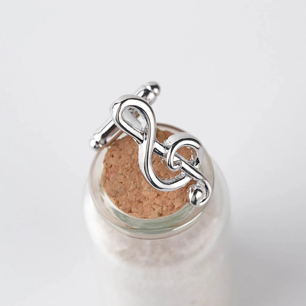 

1 Pair Musical Note Cufflinks Alloy Shirt Cuff Buttons Creative Sleeve Decoration For Men Daily Wear Festival Gift Cufflink