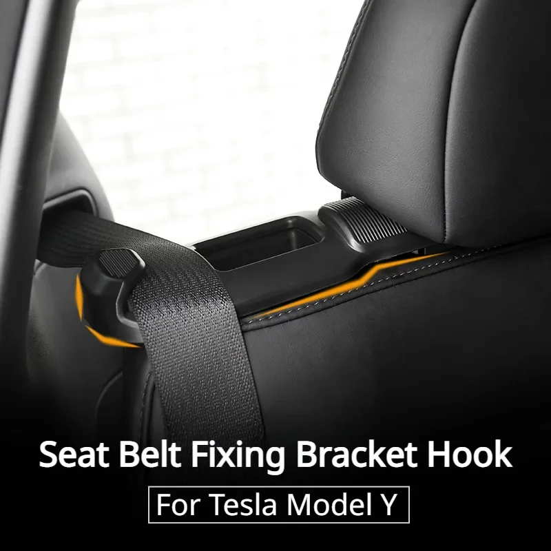 For Tesla Model Y Seat Belt Fixing Bracket Rear Seat Belt Fixation Limiter Trunk Hooks Storage 2018-2023 Modely Autos Accesorios