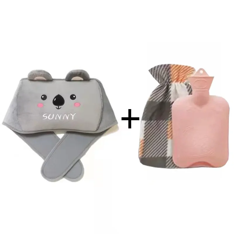 2022 Kawaii Water Bottle Belt Large Hand Warmer Cute Animal Hot Water Bottle Belt Hot Water Bag Hot Water Cover belly warmer