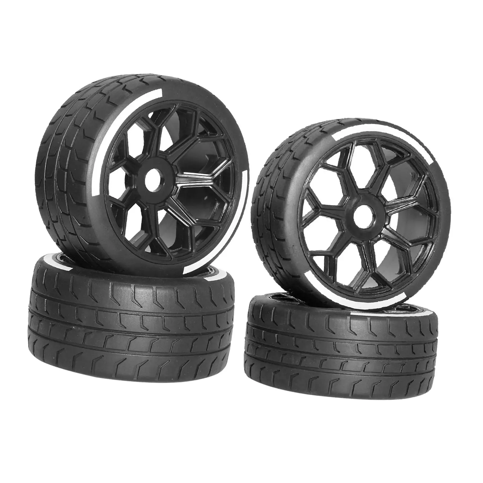 

4 Pieces 1/7 RC Car Tires DIY Modification Supply High Performance Replace Hubs Wheel Accs for Truck Crawler Hobby Model Vehicle