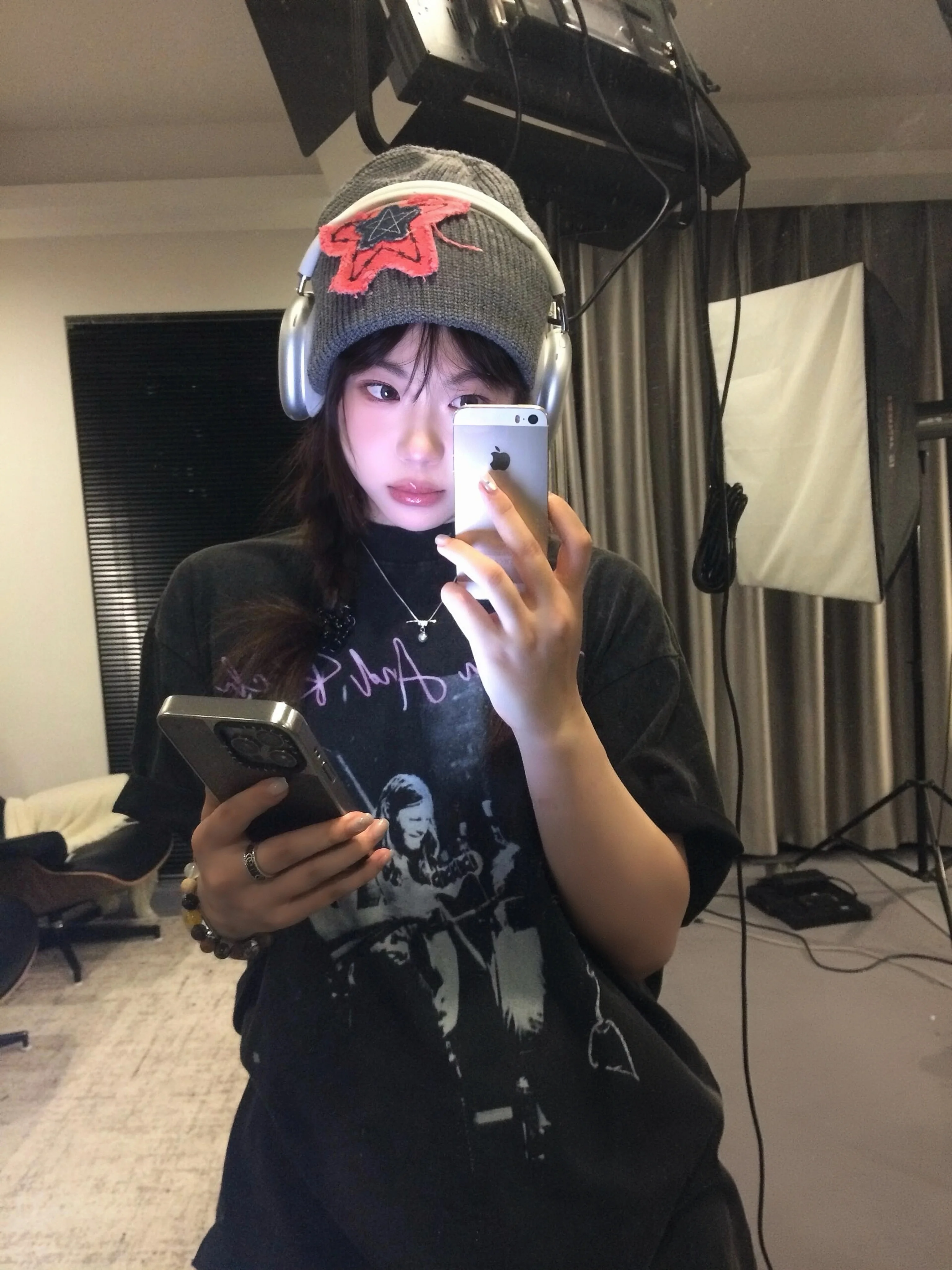Sakura Vintage Rock Band Washed Short Sleeve T-Shirt Women's Loose Casual Top Summer Cool Style Cotton round Neck Tee