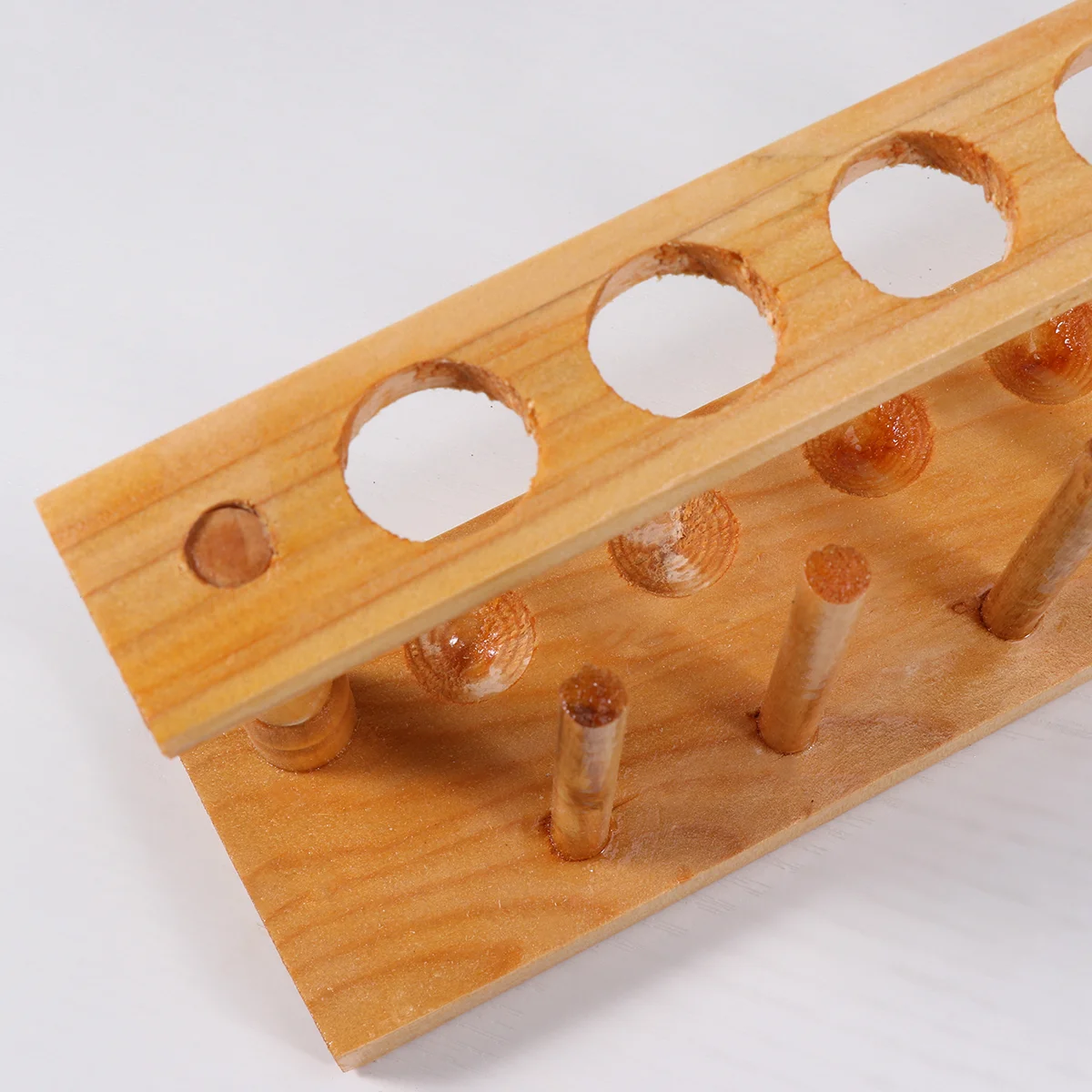 Wooden 10 Vents Scientific Stand Stand School Laboratory Laboratory Test Tube Holder Tube Holder