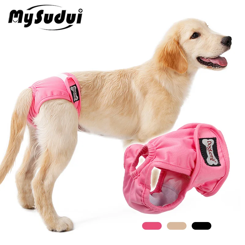 Ropa interior lavable para perro, pañales sanitarios para mascotas, reutilizables, a prueba de fugas, pantalones cortos menstruales fisiológicos para perros