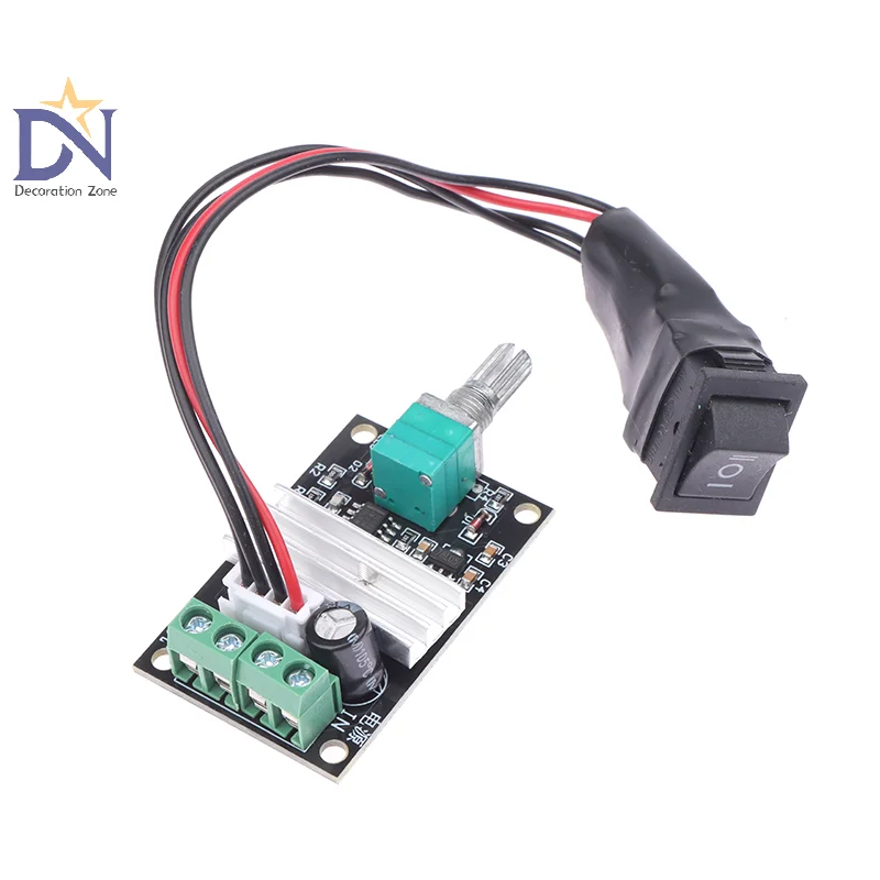 DC 6V 12V 24V 3A PWM Motor Speed Controller Adjustable Speed DC Motor Driver Forward Reverse Switch