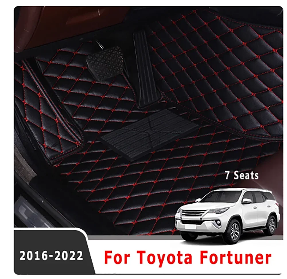 For Toyota Fortuner 2024 2023 2022 2021 2020 2019 2018 2017 2016 (7 Seater) Auto Carpets Interior Part Waterproof Car Floor Mat