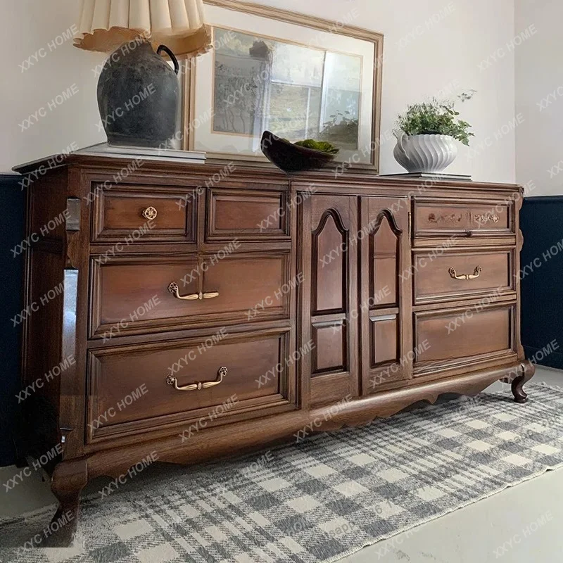 

solid wood dining side cupboard living room porch cabinet old dining room storage cabinet bedroom