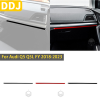 For Audi Q5 Q5L FY 2018 2019 2020 2021 2022 2023 Accessories Carbon Fiber Interior Auto Co-pilot Glove Box Strip Trim Sticker