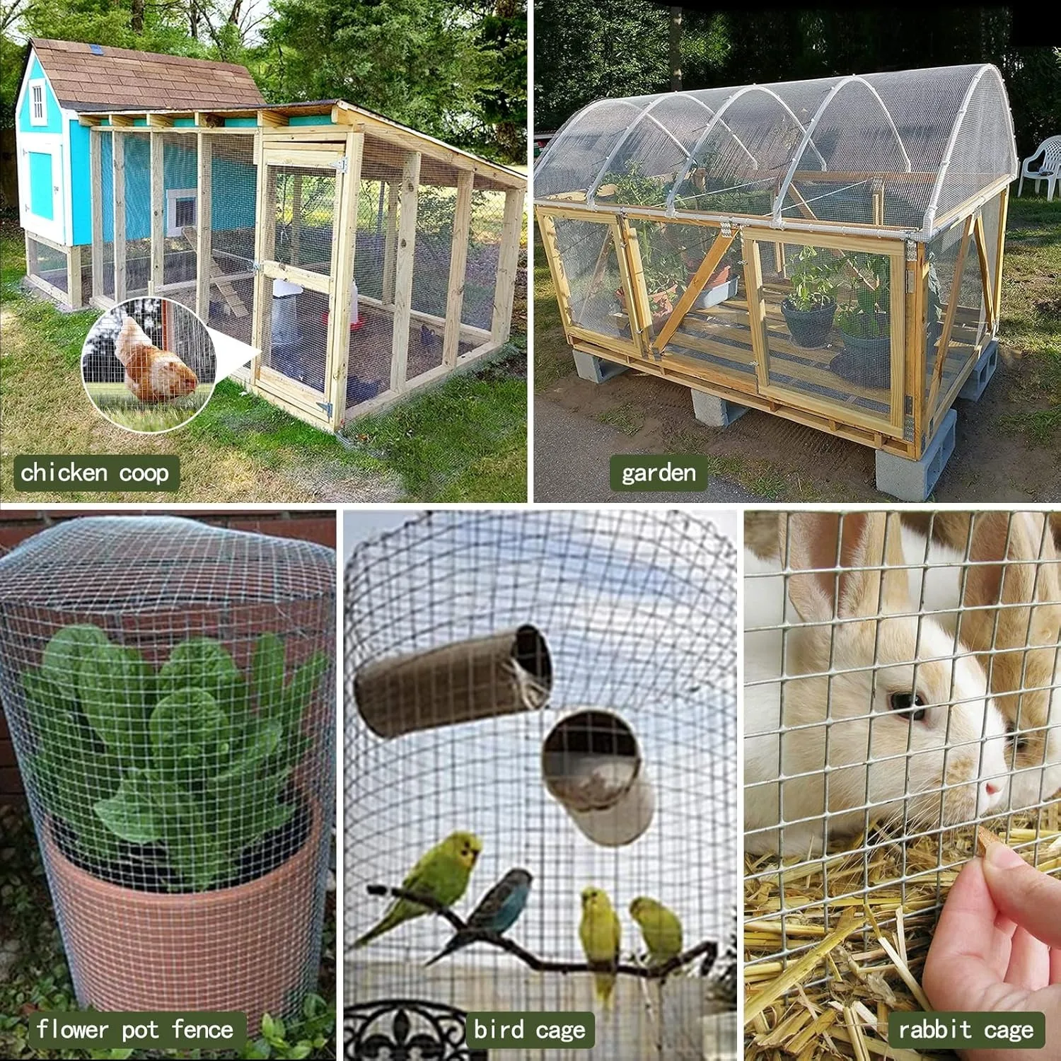 الأجهزة القماش 14 بوصة 48 × 100 قدم 23 مقياس، سياج سلك حظيرة الدجاج، سلك Gaanized انخفض ساخن Mh، الأجهزة Cl #5