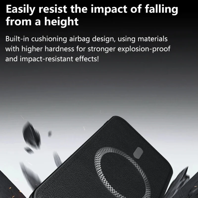 حافظة شحن لاسلكية جلدية صديقة للبشرة لهاتف سامسونج جالاكسي S26 Edge S25FE S24 Ultra S23 S22 Pro S21 Plus غطاء نحيف مضاد للسقوط #6