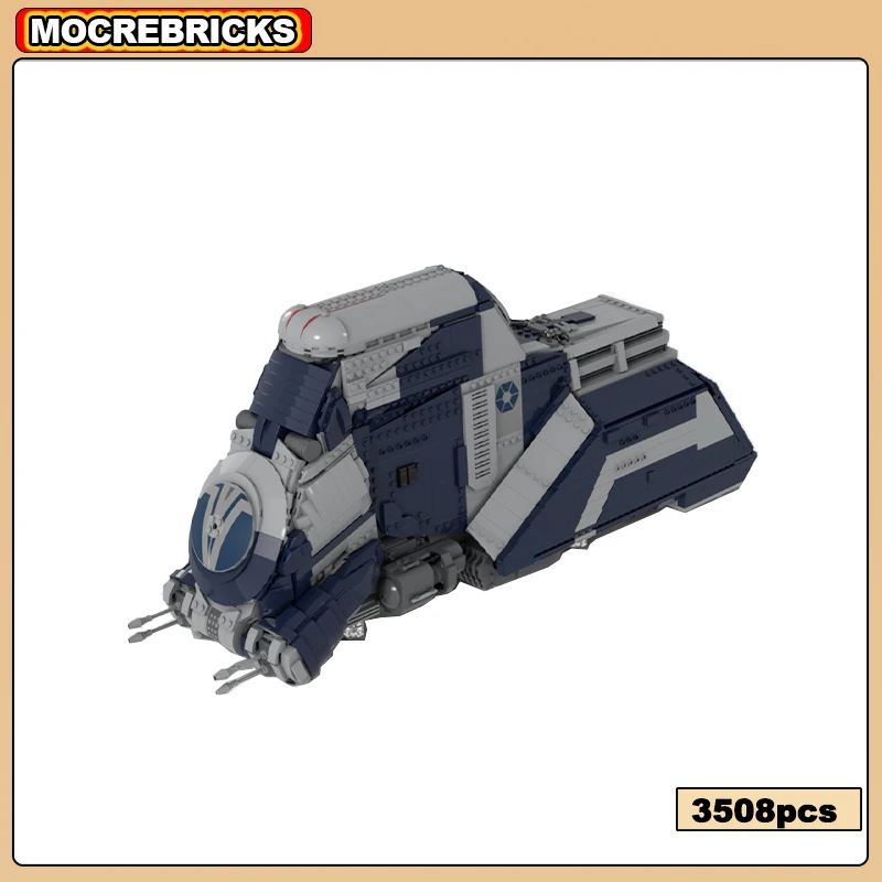 MOC-66778 Star Movie Military Multi Troop Armored Transport Repulsorlift Vehicle Model Building Block Technology Bricks Toys