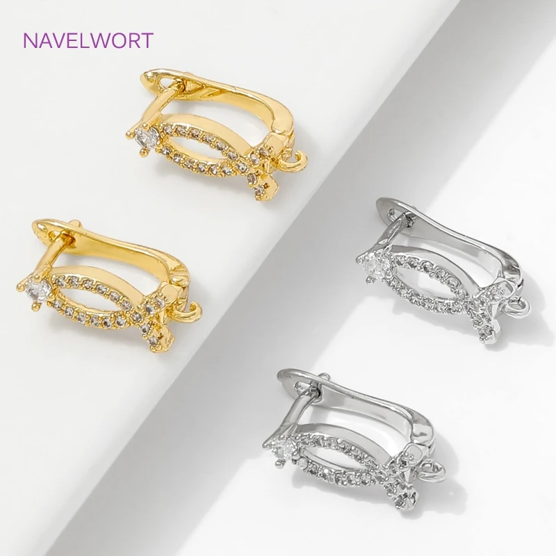 18K Gold Plated Brass Shvenzy Earwires,Earrings Fixtures Basic Fasteners,Accessories For Earrings,DIY Earring Making Findings image 2