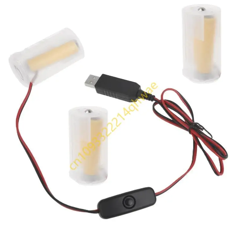 

3,1 -футовой элиминаторы кабель Universal USB -LR20 D Джаммические батареи Удлиняющий шнур заменить 3PCS LR20 D