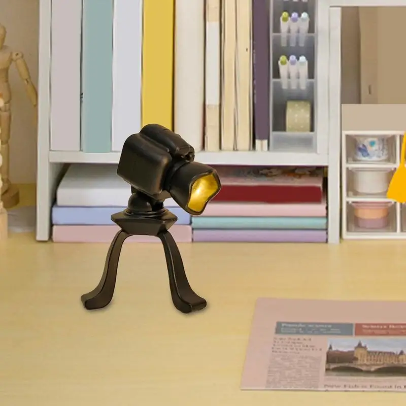 재미있는 카메라 모양의 야간 조명 단추 배터리 책상 램프, 침실 욕실 복도 주방 가정 장식