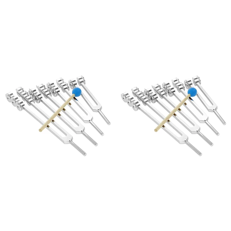 A95Q-8Pcs شوكة ضبط 32/48/64/128 هرتز مع مطرقة لاختبار الجهاز العصبي علاج شفاء الصوت الرعاية الصحية #1