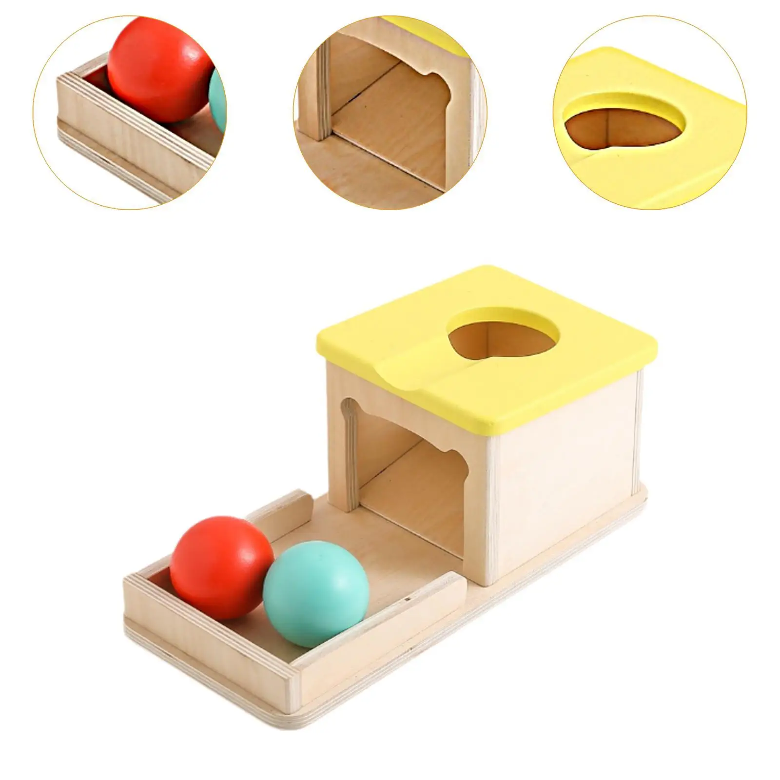 Boîte de permanence d'objets, jeu d'activité, Coordination œil-main colorée avec balles pour enfants garçons filles, cadeau pour nourrissons de 1 an